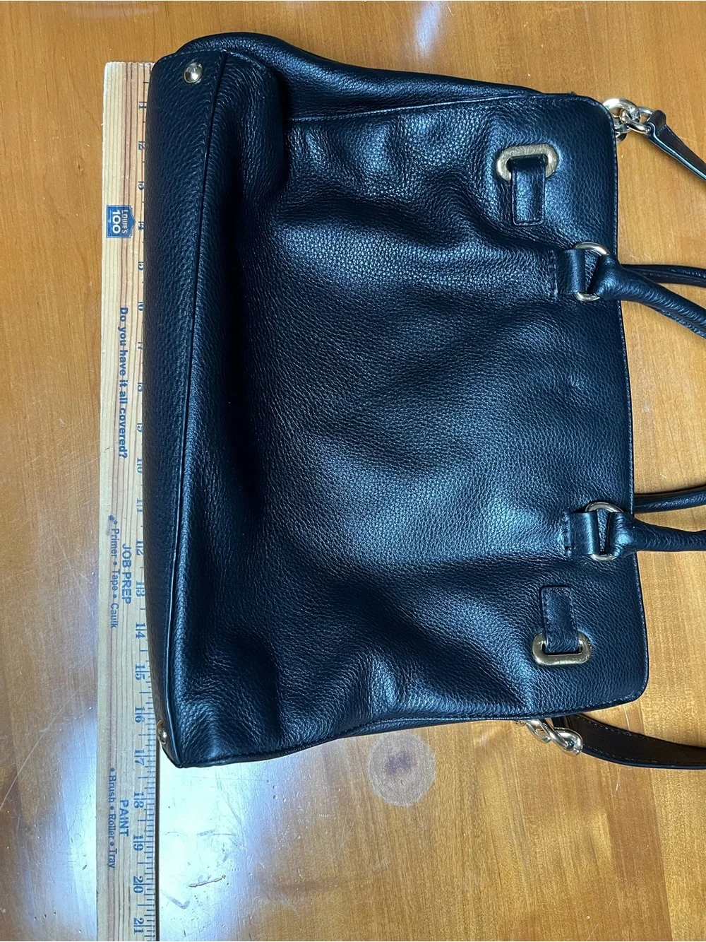 Michael Kors Hamilton Metallic Black Leather Tote Bag - Women Purse
